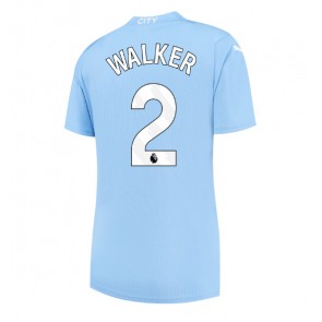 Manchester City Kyle Walker #2 Koszulka Podstawowych Kobiety 2023-24 Krótki Rękaw